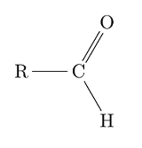 アルデヒド（aldehyde）の一般構造式